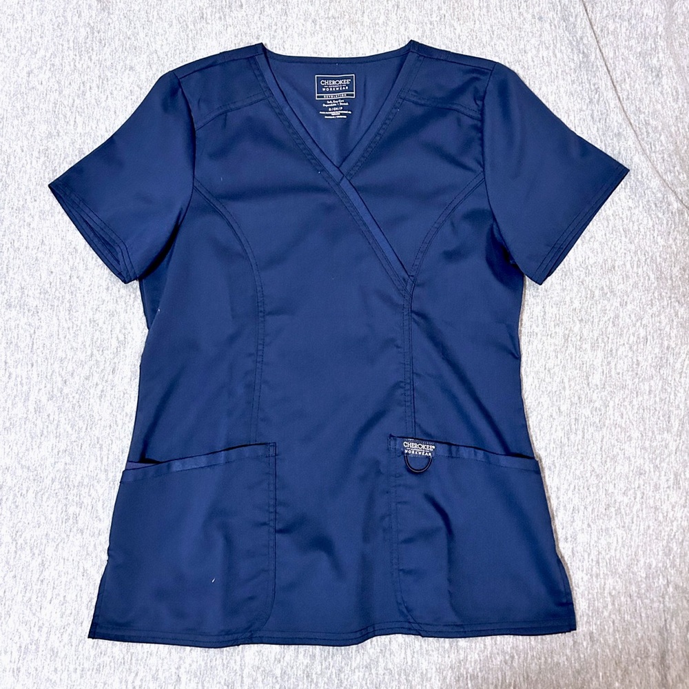 Cherokee Navy Scrub Top